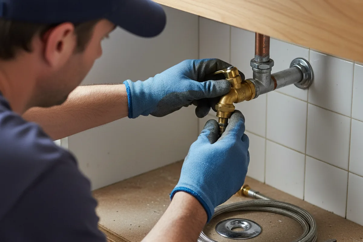 Shutoff valve and fitting work during Emergency Plumbing in Gulf
